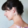 Sterling Silver Protea Flower Hoops