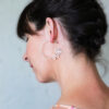Sterling Silver Protea Flower Hoops