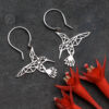 "In Flight" Hummingbird Silver Earrings