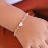 Sterling Silver Hearts Bracelet